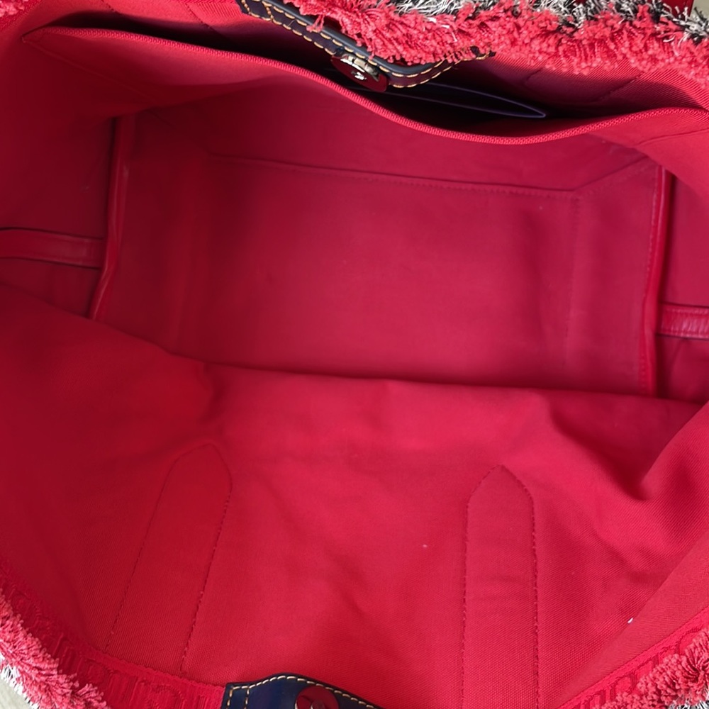 Christian louboutin frangibus tote large denim orange kansai beach bag shopper - Picture 12 of 15